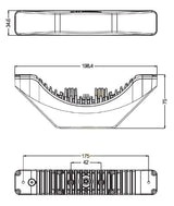 Boomerang 180-Grad-LED-Taschenlampe – Bernstein
