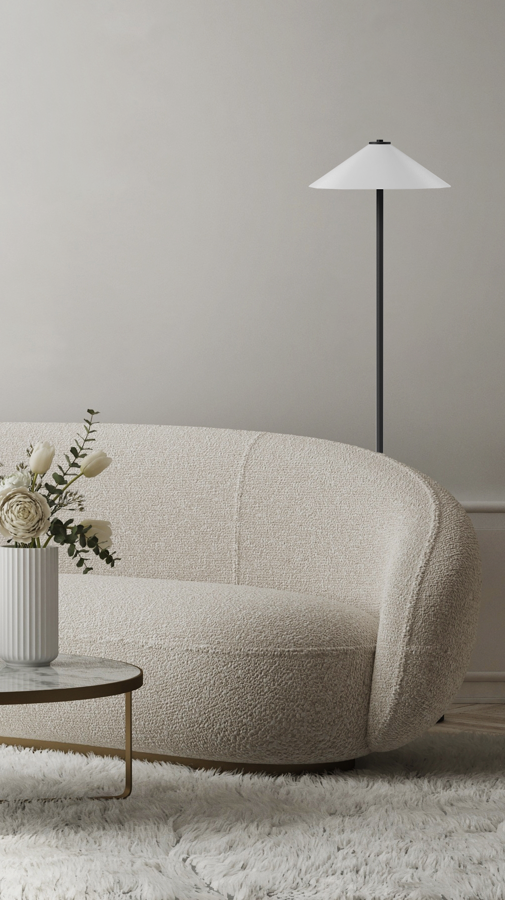 Switch Floor - Cone L - Stehleuchte - 11 Farben, 12 Schirme