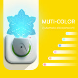 Night light RGB snowflake | day night sensor | 7 colors light 0.5W