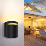 Outdoor lamp round black | single GU10 lamp base for one spot | waterproof IP54