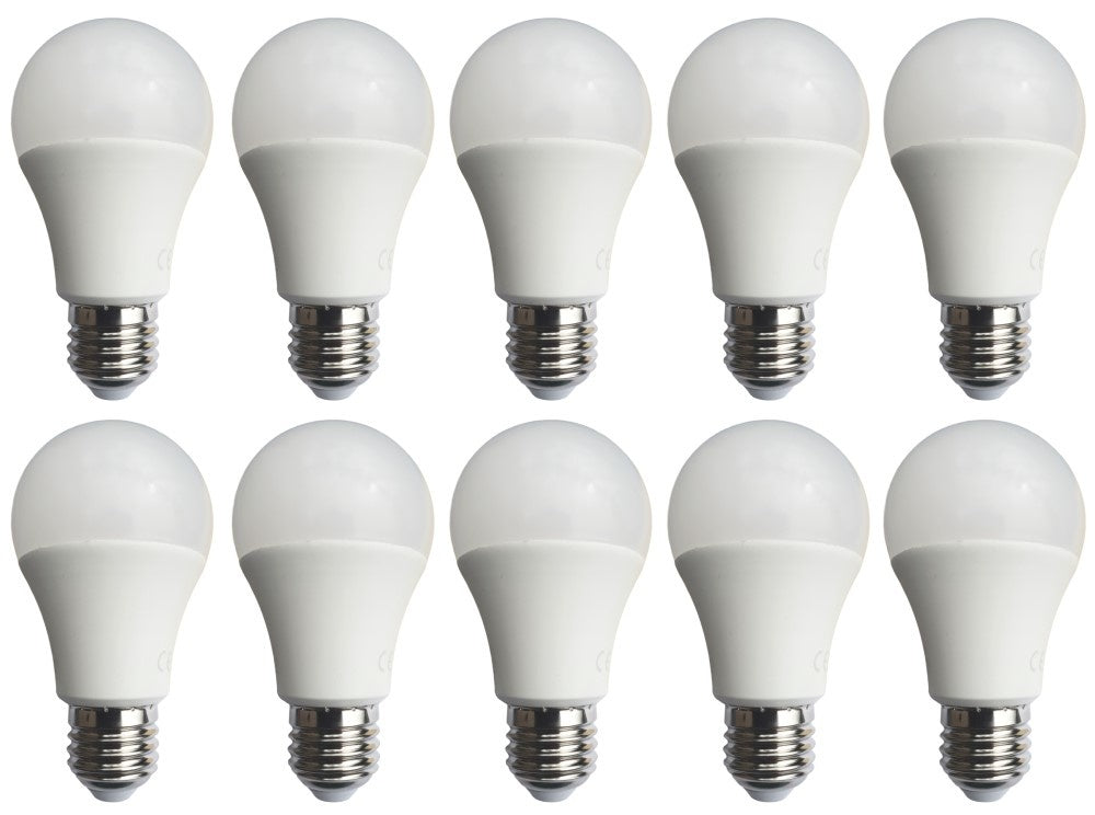 Light bulb E27 10 pieces | A60 LED 20W=126W - 2000 Lumen | daylight white 6400K