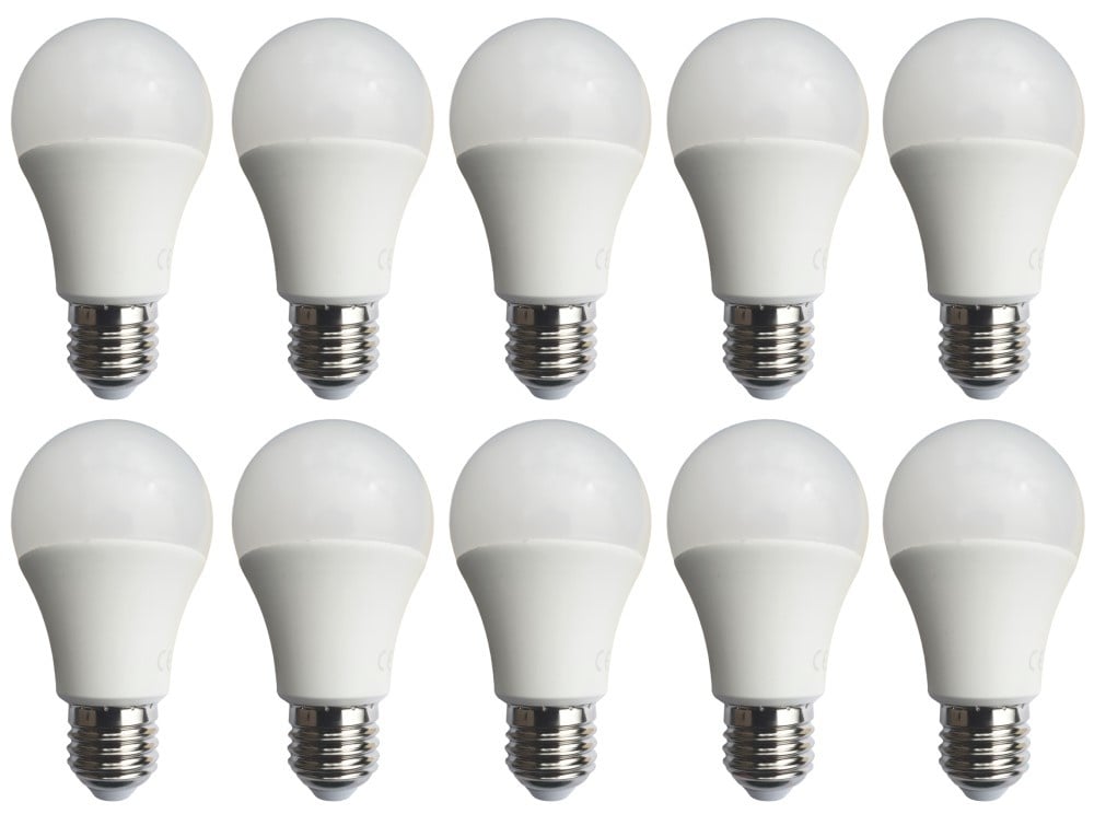 Light bulb E27 10 pieces | A60 LED 20W=120W traditional light - 1900 Lumen | warm white 3000K 