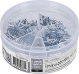 Sortiment an Aderendhülsen – 5 Größen von 0,5 mm² bis 2,5 mm² – 1100 Stück