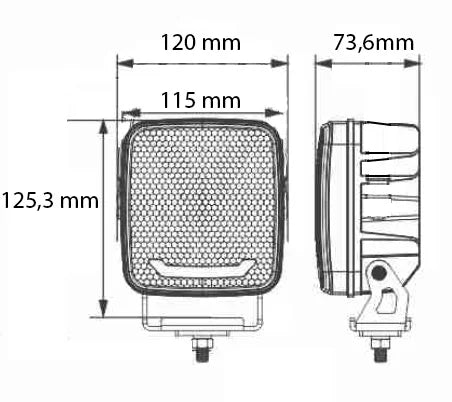 Ollson Silverback 80-Watt-LED-Arbeitsleuchte mit weißem Positionslicht, 5600 Lumen