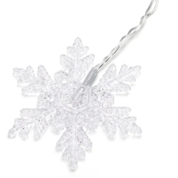 Aigostar ijspegel lichtsnoer sneeuwvlok warm wit met helder kunststof design voor sfeervolle verlichting