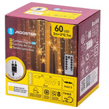Aigostar ijspegel lichtsnoer sneeuwvlok warm wit met 60 LED lampen voor sfeervolle verlichting
