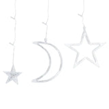 Aigostar lichtsnoer ijspegel warmwit met sterren en maanvormige verlichting voor sfeervolle decoratie