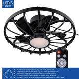 All-weather plafondlamp met ventilator – Ideaal voor veranda/overkapping en buiten/binnen ruimtes