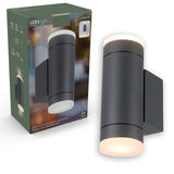 LED's Light AllWeather double outdoor lamp - Shines up &amp; down - IP44 - Anthracite