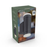 LED's Light AllWeather double outdoor lamp - Shines up &amp; down - IP44 - Anthracite