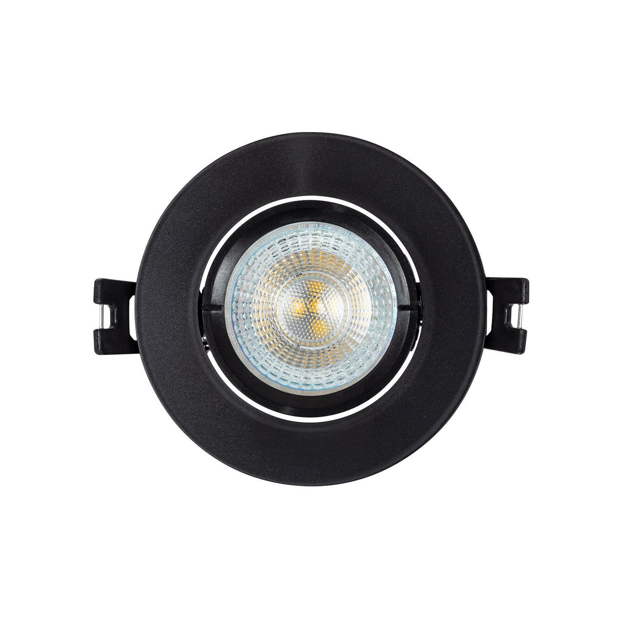 Mounting frame Ø 90 mm | tiltable recessed spotlight black | drill hole Ø 70 mm 