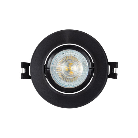 Mounting frame Ø 90 mm | tiltable recessed spotlight black | drill hole Ø 70 mm 