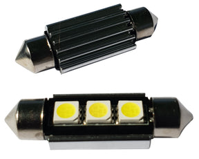 Auto LEDlamp 2 stuks | LED festoon 39mm | 3 - SMD daglichtwit 6500K - heatsink | CAN - BUS 12 Volt - LEDPLANET.NL