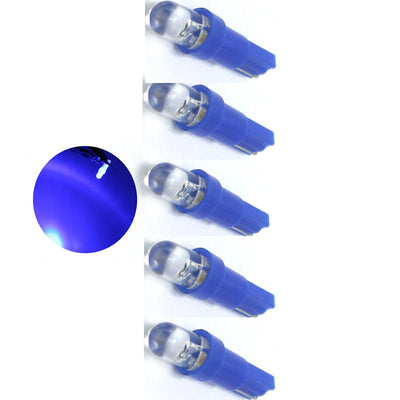 T5 LED autolamp, blauw, 12V, 5 stuks