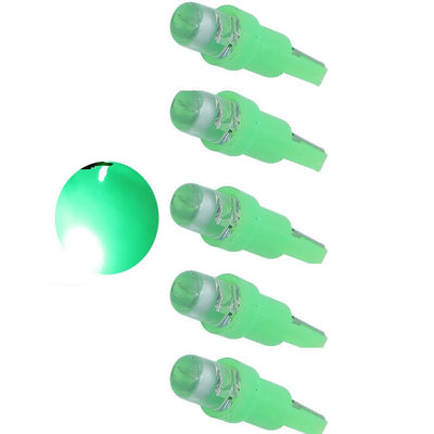 Car LED bulb | 5x automotive LED lighting T5 | color green | 12V DC - LEDPLANET.NL