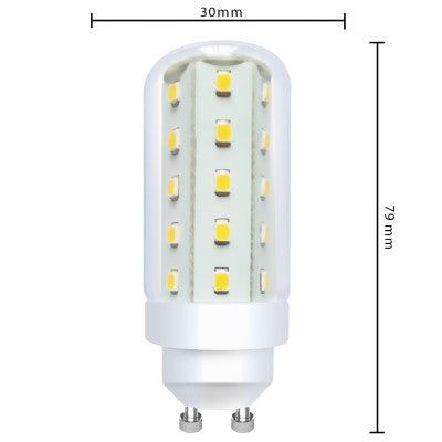 Spot LED GU10 400 lumen - 4W - 2700K - CRI97 - Tubolare T30 - Vetro trasparente