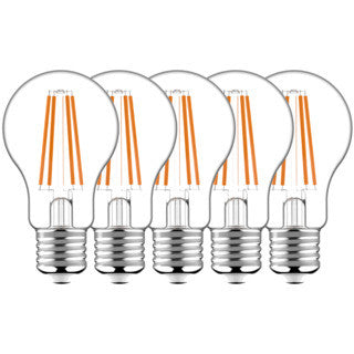 LED-Filamentlampe E27 – 806 Lumen – Warmweiß (2700 K) – 7 W (ersetzt 60 W) – 5er-Pack