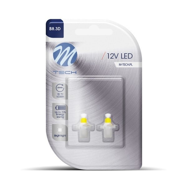 B8.3d auto lamp 2 stuks wit | LED dashboardverlichting - knoppen - schakelaars | 12V DC - LEDPLANET.NL