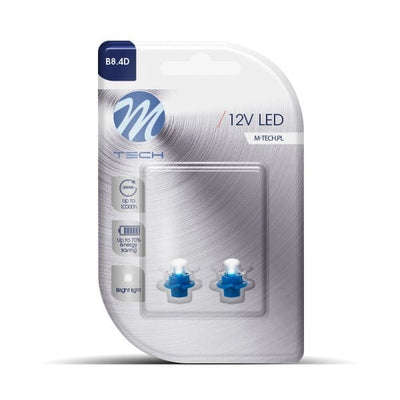 B8.4d Autolampen, 2 Stück, blau | LED-Armaturenbrettbeleuchtung – Instrumente – Schalter | 12 V DC – LEDPLANET.NL