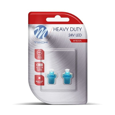 Ampoules automobiles B8.5d bleues, 2 pièces | Éclairage LED de tableau de bord - compteurs - interrupteurs | 24 V CC - LEDPLANET.NL