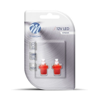 B8.5D LED autolamp, rood, 0.2W