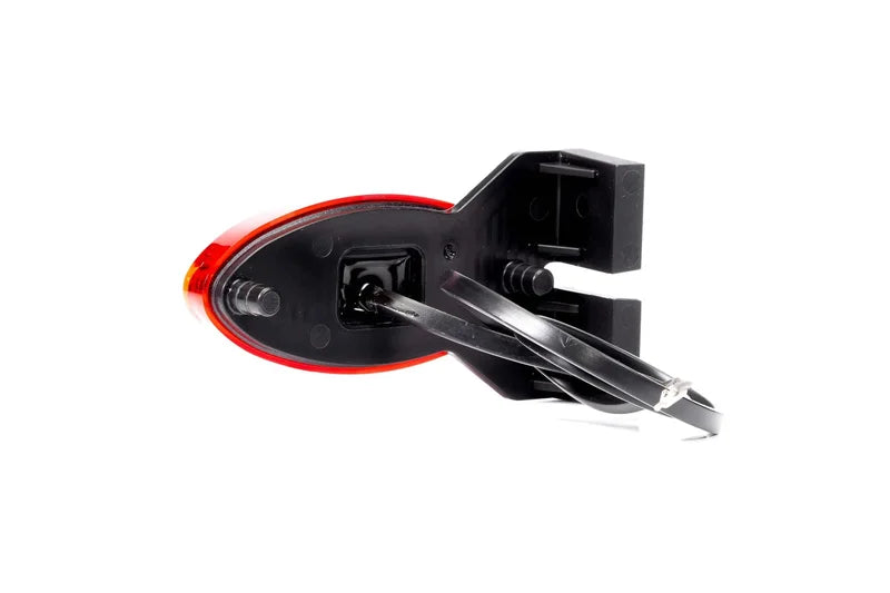 LED Begrenzungsleuchte + ovaler Halter rot 12/24V 0,75mm² Anschluss | MV-5893R