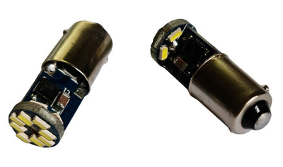 BAX9S LED lamp kentekenverlichting, daglichtwit 6000K, 12-SMD, 12V/24V, 2 stuks