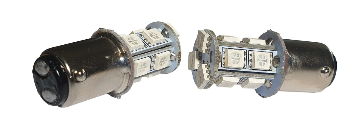 BAY15D - 1157 - autolamp set | 2x 13 - SMD LED oranje/amber | 12 DC - LEDPLANET.NL