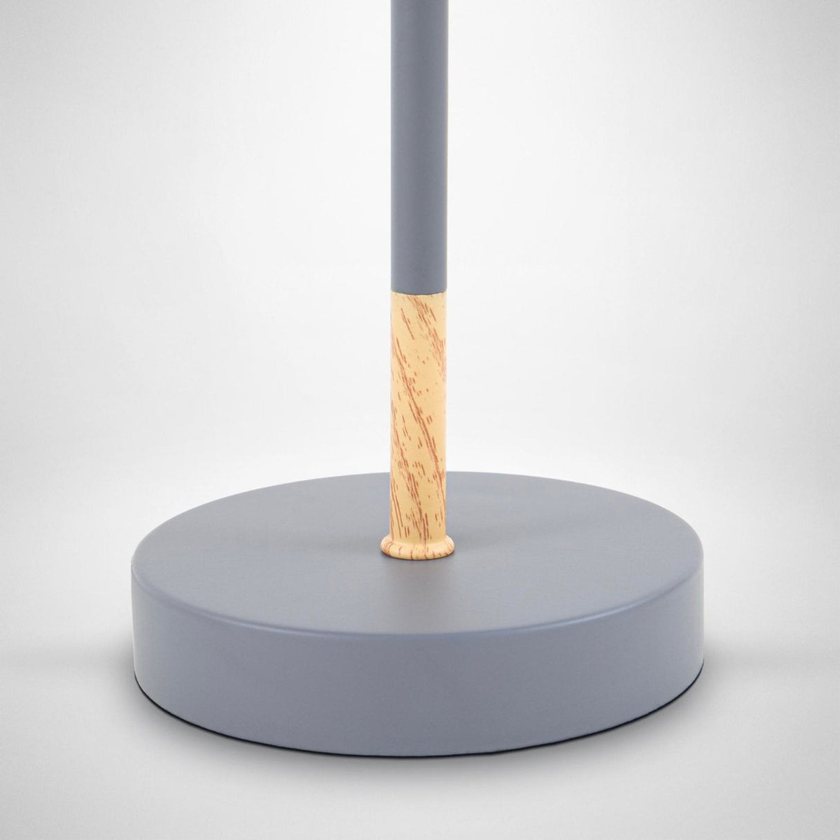 BKLicht – Graue Tischleuchte – Metall &amp; Stoff – Mit Schirm – Skandinavische Nachttischlampe – Schlafzimmerlampe – E27-Fassung – Leuchtmittel nicht enthalten