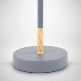 BKLicht – Graue Tischleuchte – Metall &amp; Stoff – Mit Schirm – Skandinavische Nachttischlampe – Schlafzimmerlampe – E27-Fassung – Leuchtmittel nicht enthalten