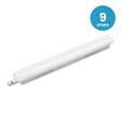 LED Tri-proof Armatuur, Microwave Sensor, IP65 IK10, 9 stuks, 230V