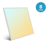 LED Paneel 600x600, 3CCT schakelbaar warmwit-koelwit-daglichtwit, doos 8 stuks