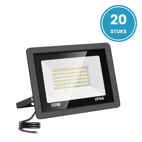 LED Schijnwerper 50W, 5.000 lm, 120° Breedstraler, IP66, Buitenlamp & Gevelverlichting