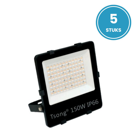 LED Schijnwerper 150W, 90°, IP66, Terrein- & Gevelverlichting, Set van 5