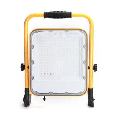 Construction light - rechargeable work light - USB | LED 100W=250W floodlight | daylight white 6500K - 3 modes + blue-red flashing | waterproof IP65 - LEDPLANET.NL