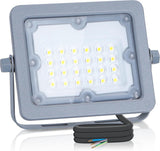 Buitenlamp grijs | LED bouwlamp 20W=180W schijnwerper | daglichtwit 6500K - 90° lichthoek | waterdicht IP65 - LEDPLANET.NL