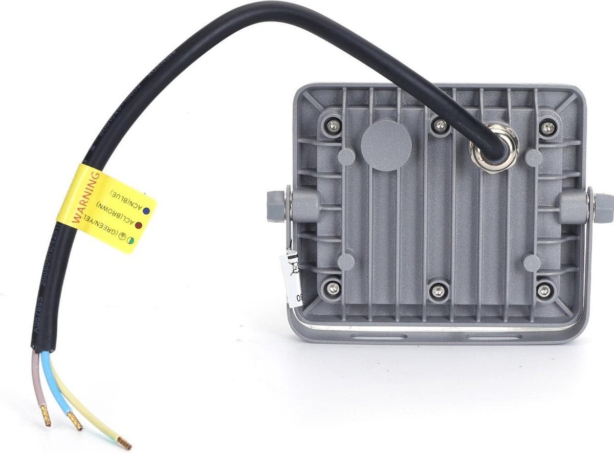 Buitenlamp grijs | LED bouwlamp 20W=180W schijnwerper | koelwit 4000K - 90° lichthoek | waterdicht IP65 - LEDPLANET.NL