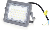 Buitenlamp grijs | LED bouwlamp 30W=270W schijnwerper | koelwit 4000K - 90° lichthoek | waterdicht IP65 - LEDPLANET.NL