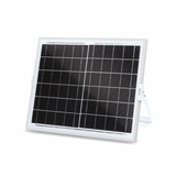 Buitenlamp grijs met zonnepaneel | LED bouwlamp 100W~1200 Lumen schijnwerper + afstandsbediening | daglichtwit 6500K - 90° lichthoek | waterdicht IP65 - LEDPLANET.NL