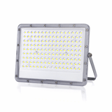 Buitenlamp grijs met zonnepaneel | LED bouwlamp 200W~2000 Lumen schijnwerper + afstandsbediening | daglichtwit 6500K - 90° lichthoek | waterdicht IP65 - LEDPLANET.NL