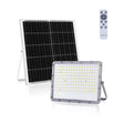 Buitenlamp grijs met zonnepaneel | LED bouwlamp 200W~2000 Lumen schijnwerper + afstandsbediening | daglichtwit 6500K - 90° lichthoek | waterdicht IP65 - LEDPLANET.NL