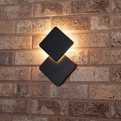 Lampa zewnętrzna z żarówką – oprawa ścienna – 1200 lm 2700K – szara