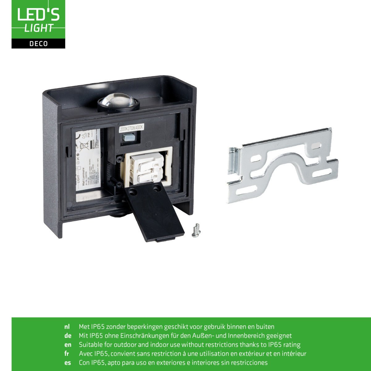 Außenleuchte mit Lichtquelle - Wandleuchte - 170lm 2000K/2700K/4000K - Schwarz - IP65