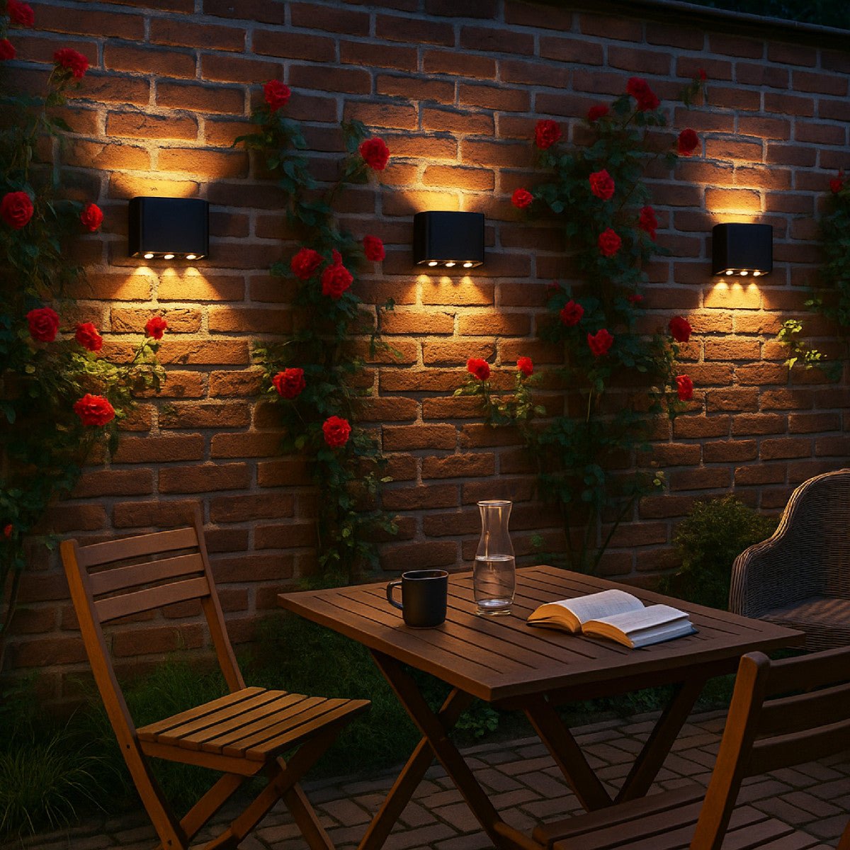 Außenleuchte mit Lichtquelle - Wandleuchte - 450lm 2000K/2700K/4000K - Schwarz - IP65