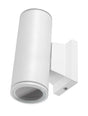 Buitenlamp rond wit | dubbele GU10 lampvoet voor twee spots | waterdicht IP65 - LEDPLANET.NL