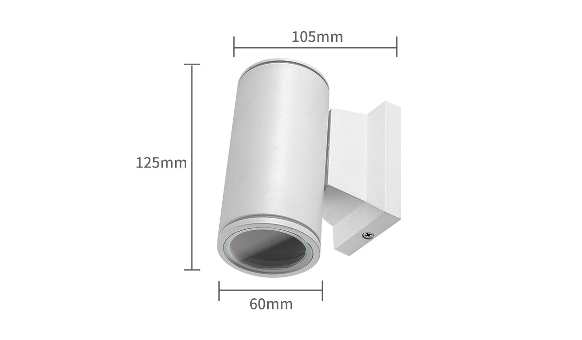 Buitenlamp rond wit | enkele GU10 lampvoet voor één spot | waterdicht IP65 - LEDPLANET.NL