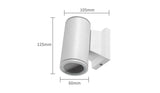Buitenlamp rond wit | enkele GU10 lampvoet voor één spot | waterdicht IP65 - LEDPLANET.NL