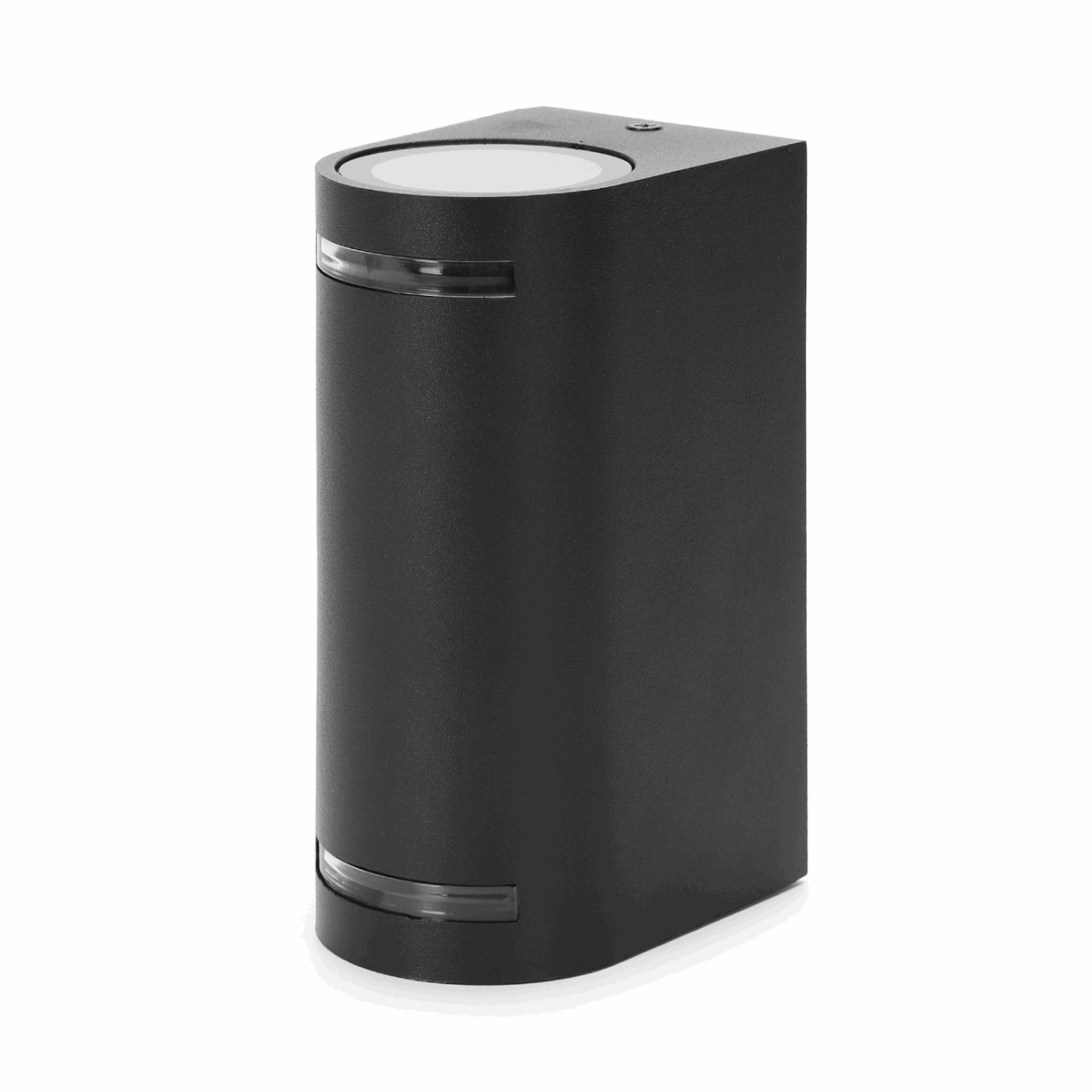 Buitenlamp rond zwart | dubbele GU10 lampvoet voor twee spots | waterdicht IP54 - LEDPLANET.NL