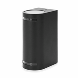 Buitenlamp rond zwart | dubbele GU10 lampvoet voor twee spots | waterdicht IP54 - LEDPLANET.NL