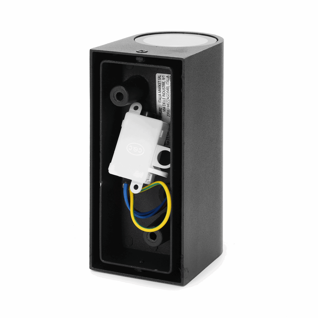 Buitenlamp rond zwart | dubbele GU10 lampvoet voor twee spots | waterdicht IP54 - LEDPLANET.NL